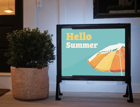 Hello Summer Umbrella Yardsy Sign