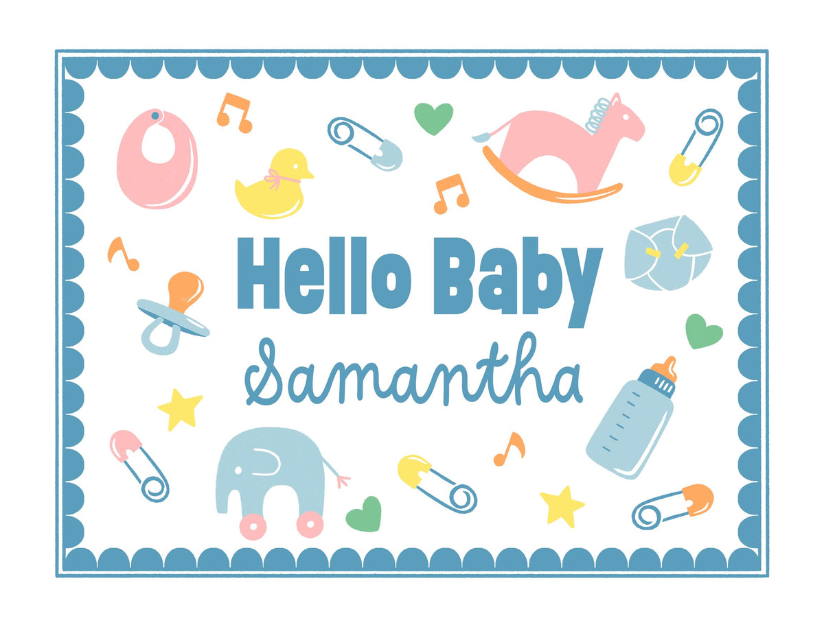 Hello Baby Custom Yardsy Sign