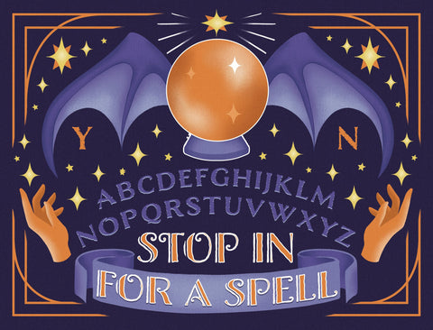 Stop In For A Spell Halloween Yardsy Sign