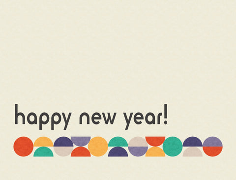 Happy New Year Bauhaus Yardsy Sign