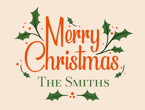 Merry Christmas Holly Custom Yardsy Sign