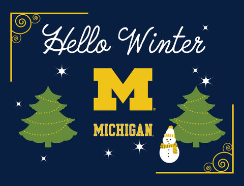 Michigan Hello Winter Yardsy Sign