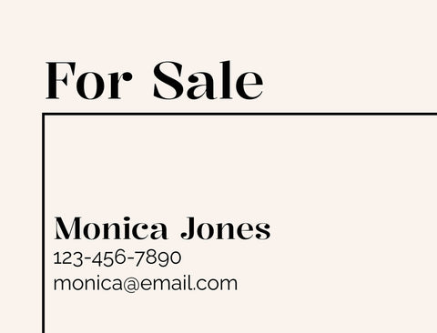 Modern Real Estate For Sale Custom Yardsy Sign
