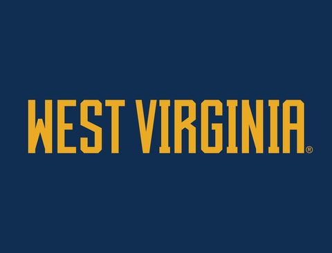 West Virginia Wordmark Blue Yardsy Sign