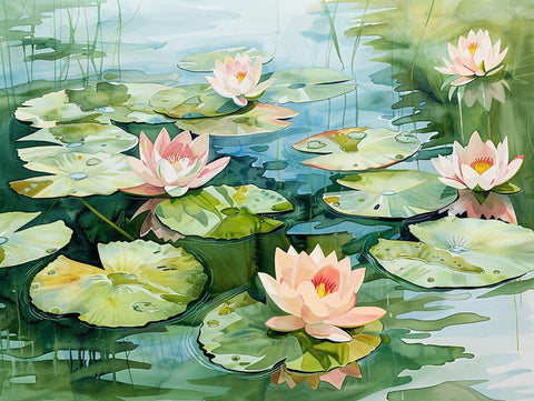 Lilypads in Bloom Pond Decoration Yardsy Sign