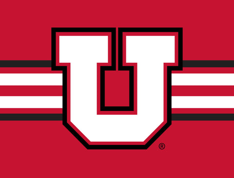 Utah Utes Stripe Red Yardsy Sign