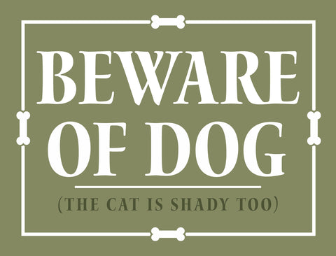 Beware Of Dog And Cat Yardsy Sign