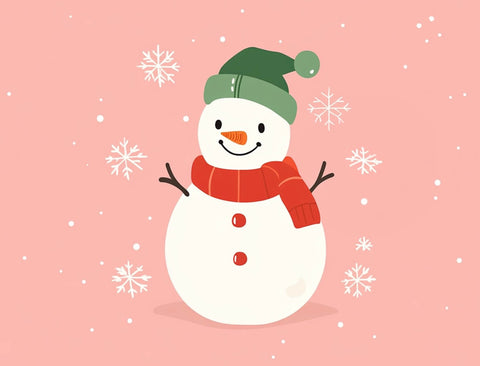 Pink Snowman Cute Winter Yardsy Sign