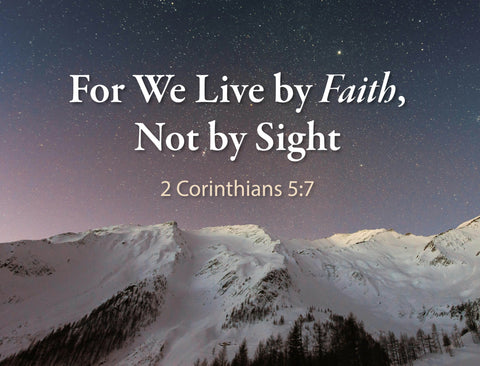 For We Live By Faith Yardsy Sign