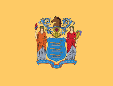 New Jersey State Flag Yardsy Sign