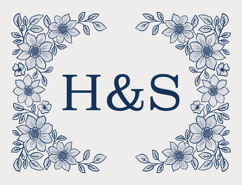 Delicate Floral Custom Monogram Yardsy Sign