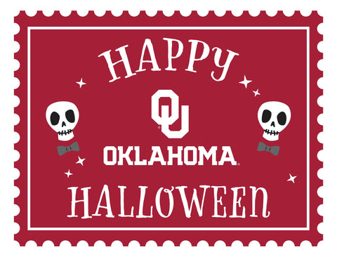 Oklahoma Happy Halloween Skulls Yardsy Sign