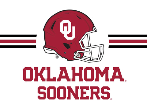Oklahoma Sooners Helmet White Yardsy Sign