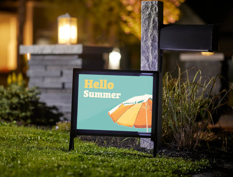 Hello Summer Umbrella Yardsy Sign