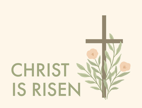 Christ Is Risen Cross Yardsy Sign