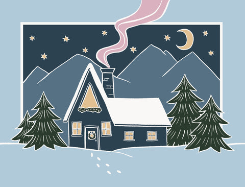 Cozy Winter Cabin Yardsy Sign
