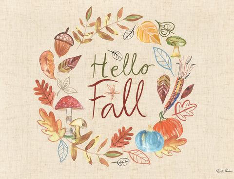 Welcoming Hello Fall Wreath Yardsy Sign