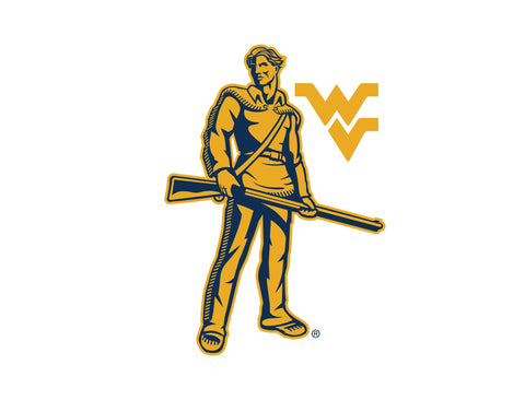 West Virginia Mountaineers Mark Gold Yardsy Sign