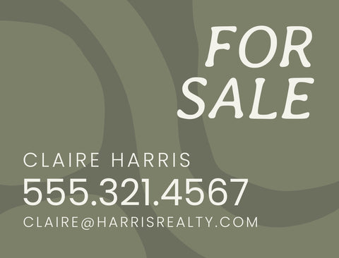 Contemporary Real Estate For Sale Custom Yardsy Sign
