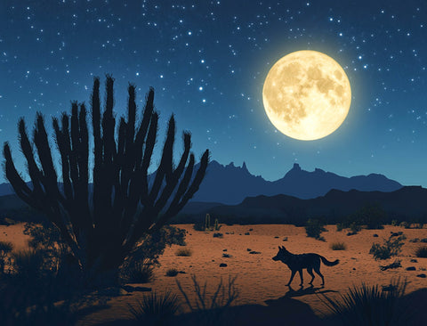 Coyote Moon Desert Yardsy Sign