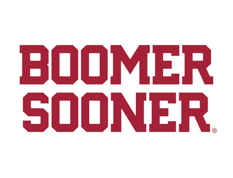 Oklahoma Boomer Sooner Wordmark White Yardsy Sign