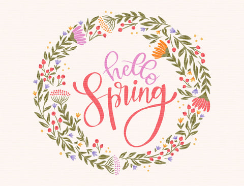 Hello Spring Wreath Yardsy Sign