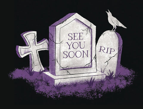 See You Soon Gravestone Halloween Yardsy Sign