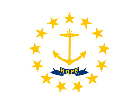 Rhode Island State Flag Yardsy Sign