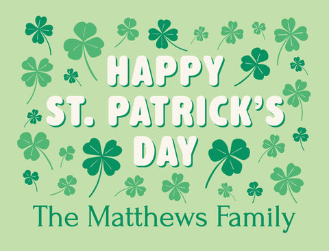 Happy St. Patrick's Day Shamrock Custom Yardsy Sign