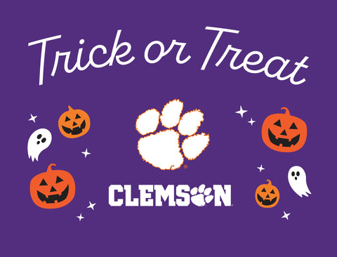 Clemson Halloween Trick Or Treat Yardsy Sign