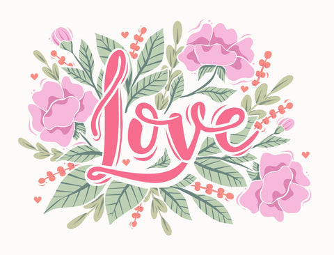 Love Floral Yardsy Sign