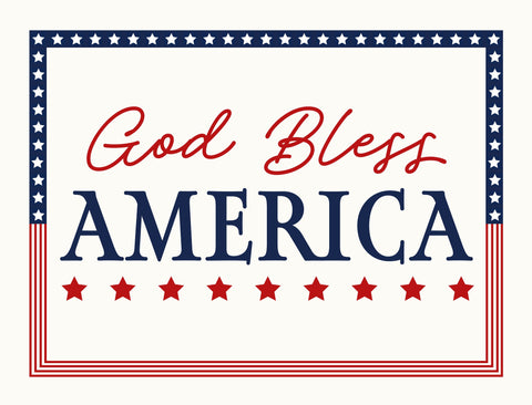 God Bless America Framed Yardsy Sign
