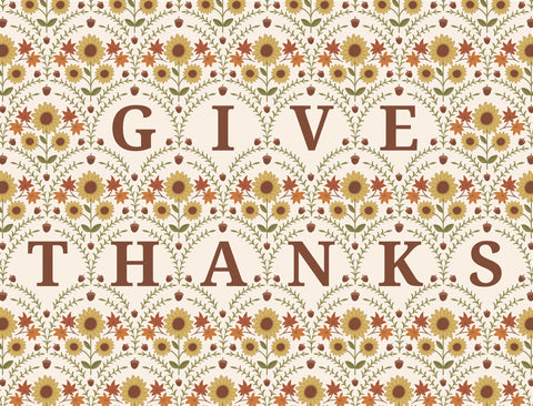 Give Thanks Floral Yardsy Sign