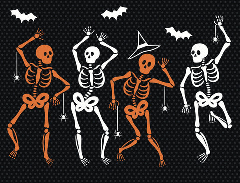 Skeleton Boogie Halloween Yardsy Sign