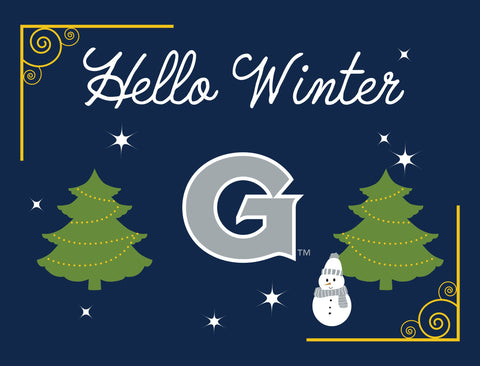 Georgetown Hello Winter Yardsy Sign yard sign