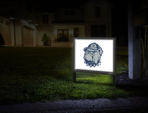 Georgetown Bulldog Mascot White Yardsy Sign