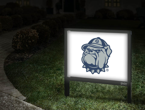Georgetown Bulldog Mascot White Yardsy Sign