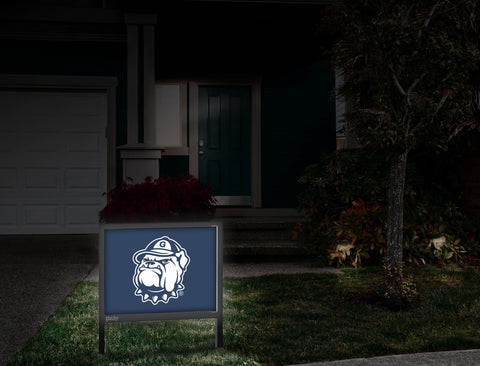 Georgetown Bulldog White Mascot Blue Yardsy Sign