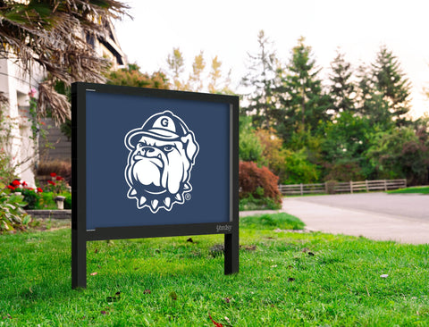 Georgetown Bulldog White Mascot Blue Yardsy Sign