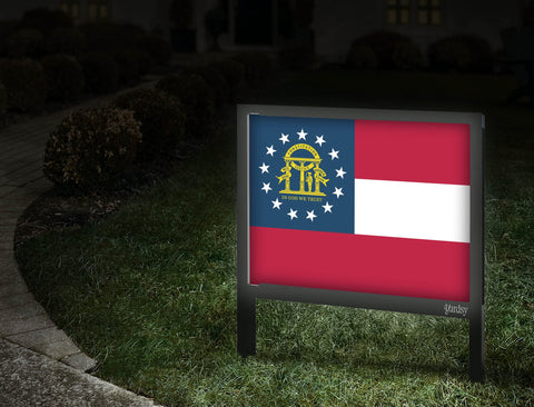 Georgia Flag Yardsy Sign Walkway
