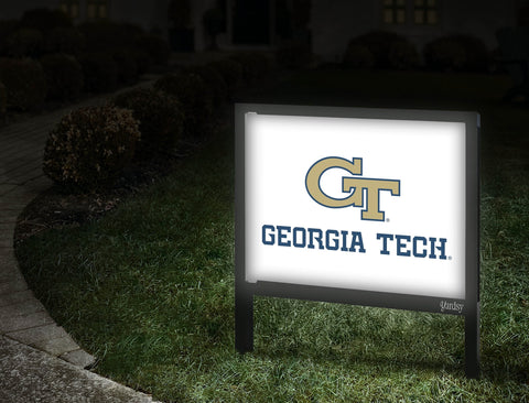 Georgia Tech Athletics Wordmark White Yardsy Sign
