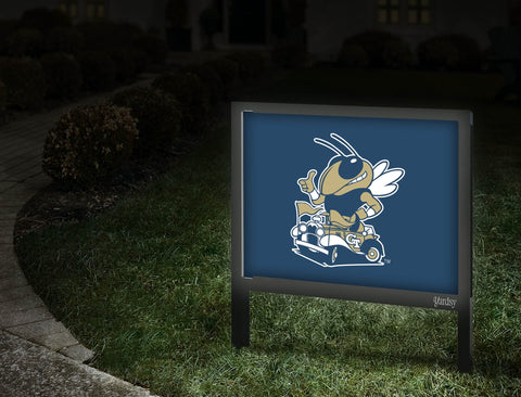 Georgia Tech Buzz Mascot Navy Walkway