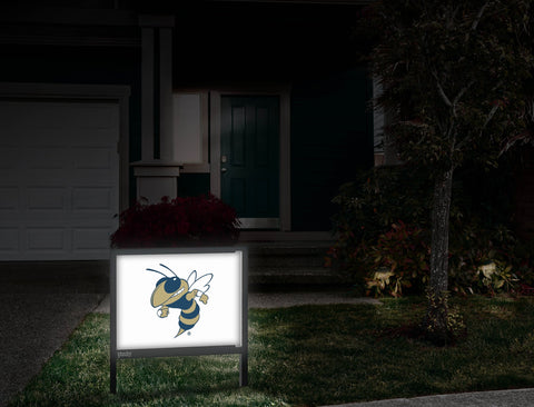 Georgia Tech Buzz Mascot White Yardsy Sign