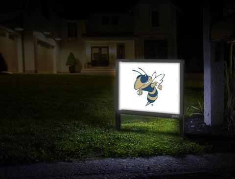 Georgia Tech Buzz Mascot White Yardsy Sign