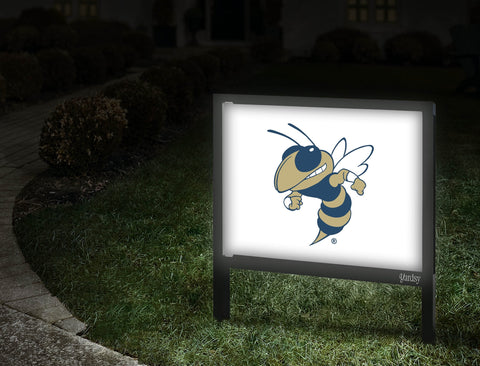 Georgia Tech Buzz Mascot White Yardsy Sign