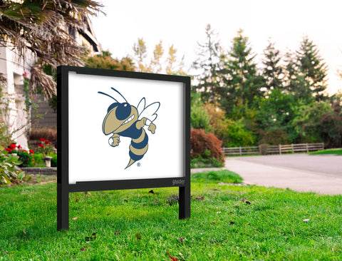 Georgia Tech Buzz Mascot White Yardsy Sign