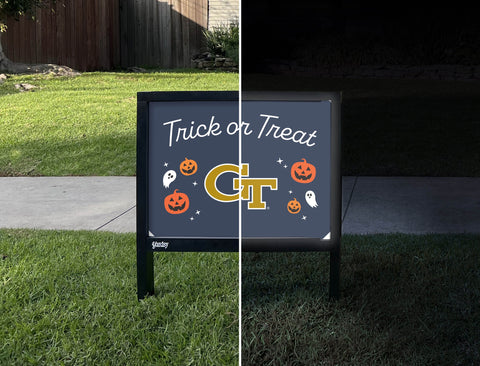 Georgia Tech Halloween Trick Or Treat Yardsy Sign yard sign