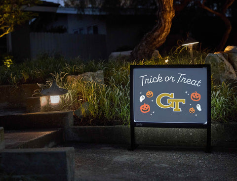 Georgia Tech Halloween Trick Or Treat Yardsy Sign yard sign
