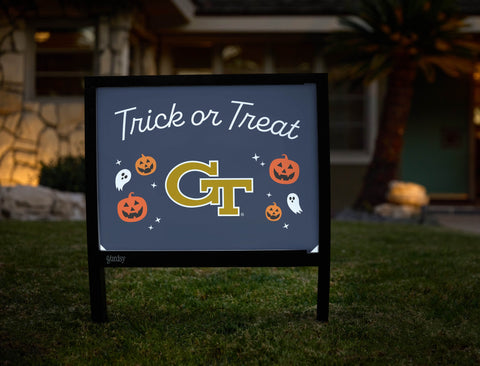 Georgia Tech Halloween Trick Or Treat Yardsy Sign yard sign