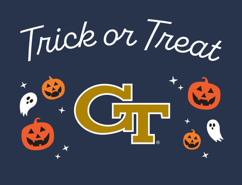 Georgia Tech Halloween Trick Or Treat Yardsy Sign yard sign